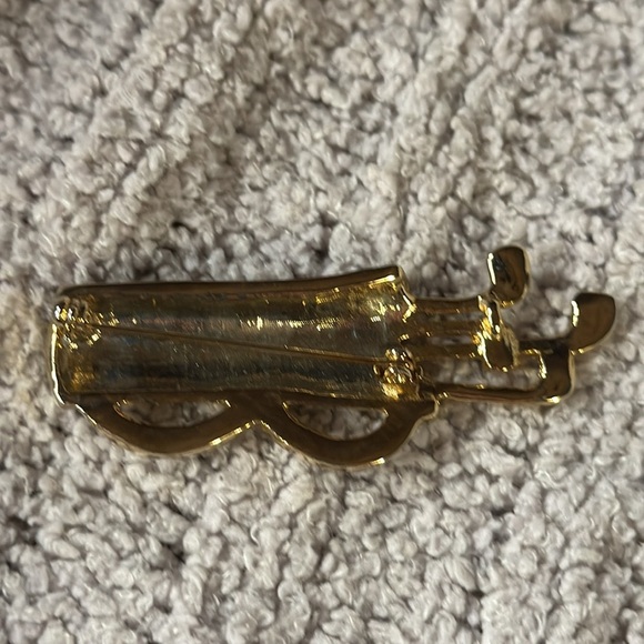 Goldstone and Rhinestone Glitzy Golf Club Bag Pin - Picture 3 of 4